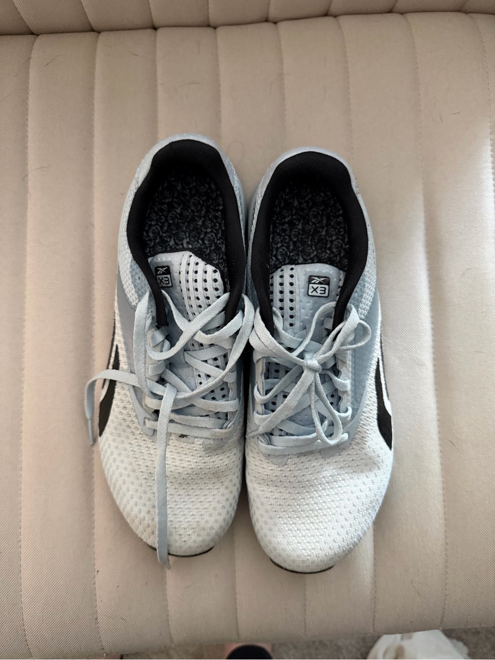 Reebok Light Blue and Black Women's Sneakers